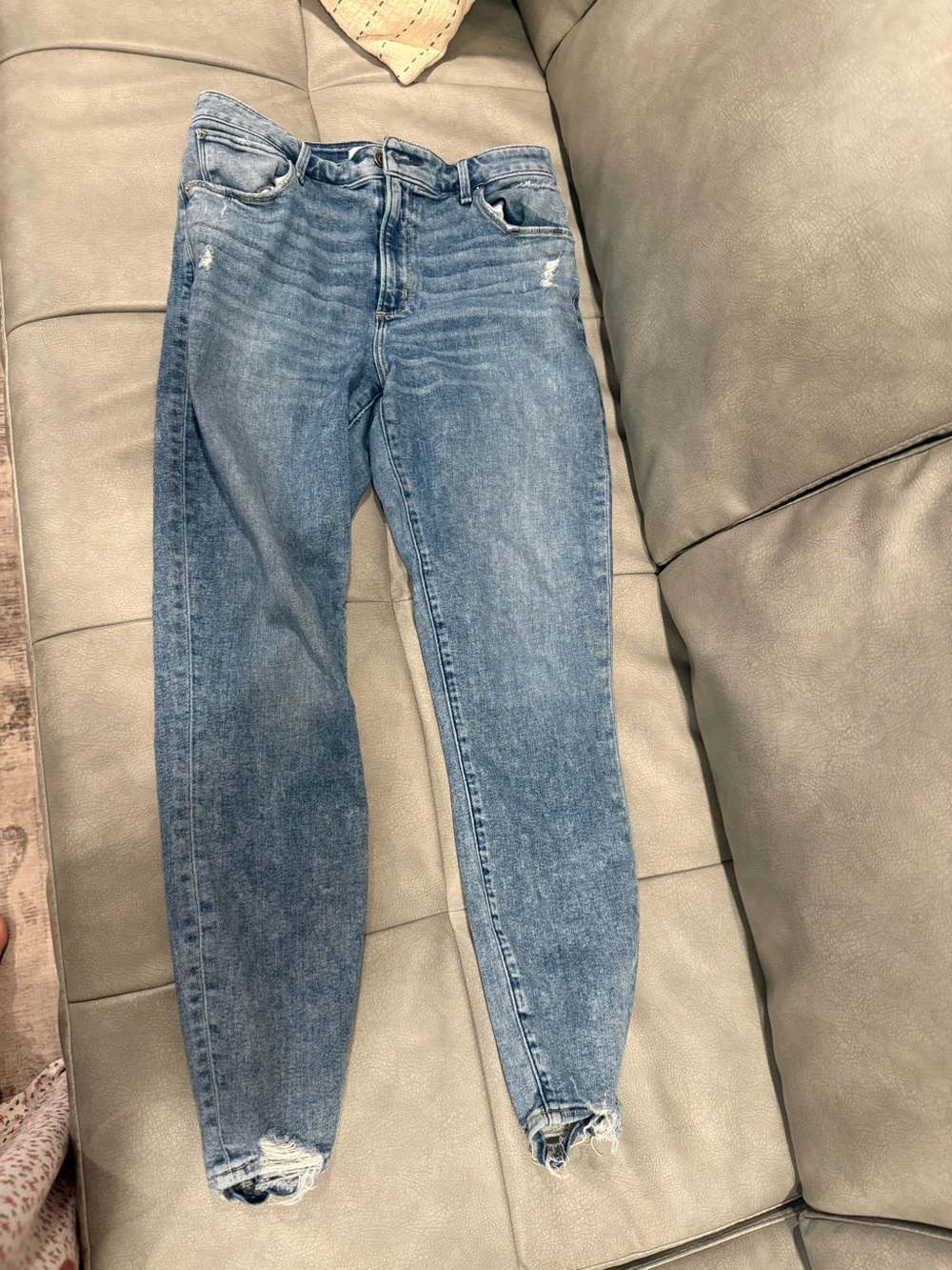 Abercrombie & Fitch The Super Skinny Ankle High Rise Jeans Blue Waist 29